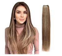 Extension Capelli Fasci di tessuto brasiliano for capelli lisci 14"-28" rapporto altezza estensioni dei capelli Remy 100 g/pz Extension Capelli Veri Tessitura(Size:1Pcs/Lot,Color:P4-18-613_24INCHES)