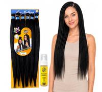 Extension Capelli Ricci a Tessitura + Spray Districante Anticrespo | Combo 9 Texture 3x65 3x70 3x75cm, 330g in Bioproteina + Spray senza Risciacquo, Ammorbidente e Sciogli Nodi, 300ml (Black)