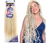 Extension capelli Treccine Pre-Stretched 100% Kanekalon Afrelle 160g - IDEALI per Box Braids e Treccine Africane, Morbidi, Leggeri, Facili da Intrecciare, 115 cm NEW ULTRA BRAID (Biondo Platino)