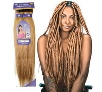 Extension capelli Treccine Pre-Stretched 100% Kanekalon Afrelle 160g - IDEALI per Box Braids e Treccine Africane, Morbidi, Leggeri, Facili da Intrecciare, 115 cm NEW ULTRA BRAID (Biondo Scuro)