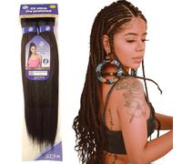 Extension capelli Treccine Pre-Stretched 100% Kanekalon Afrelle 160g - IDEALI per Box Braids e Treccine Africane, Morbidi, Leggeri, Facili da Intrecciare, 115 cm NEW ULTRA BRAID (Dark Brown)