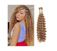 Extension Capelli umani sfusi for trecce boho #27 biondi 100 g/confezione onde profonde senza trama trecce capelli Capelli Intrecci(14inches)