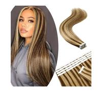 Extension Capelli Veri Biadesivo Nastro adesivo nelle estensioni dei capelli umani Nastro dritto marrone evidenziatore da 14-26 pollici nelle estensioni dei capelli umani Colla adesiva su trama di pel