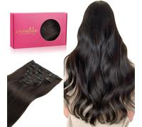 Extension Capelli Veri Clip, 35Cm 120G 7Pcs Extension Clip Capelli Veri Marrone