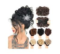 Extension Chignon spettinato, extension for capelli ricci, chignon spesso, pettine, clip in coda di cavallo, scrunchies for donna per Donna Ragazze(4/30)