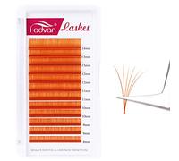 Extension Ciglia 0.07mm D Curl Lunghezza Mista 8-14mm 2D 3D 5D 10D 12D arancia Extension Ciglia Professionali Easy Fan Ciglia Volume (arancia 0.07 D Mix(8-14)