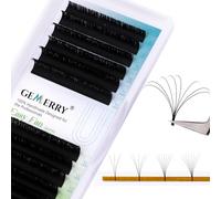 Extension Ciglia, 0,1 mm D Curl 2D 3D 4D 5D 6D 7D 10D Extension Ciglia Volume Russo mix 8-14mm Seta Naturale Ciuffi Ciglia Individuali per Salone Professionale di GEMERRY (0.10-D curl-Mix)