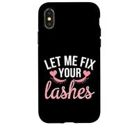 Extension Ciglia Divertente Design Let Me Fix Your Lashes Custodia per iPhone X/XS