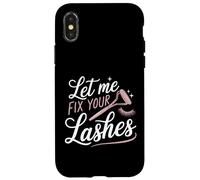 Extension Ciglia Divertente Design Let Me Fix Your Lashes Custodia per iPhone X/XS