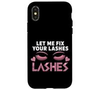 Extension Ciglia Divertente Design Let Me Fix Your Lashes Custodia per iPhone X/XS