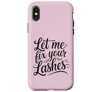 Extension Ciglia Divertente Design Let Me Fix Your Lashes Custodia per iPhone X/XS
