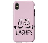 Extension Ciglia Divertente Design Let Me Fix Your Lashes Custodia per iPhone X/XS