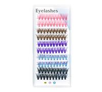 Extension Ciglia Mazzi di ciglia Ciglia ricci Rosa Colori Ciglia Naturali Wispy Lunghezza mista Pacchetto di ciglia Ciglia finte morbide Lashes Extension Kit