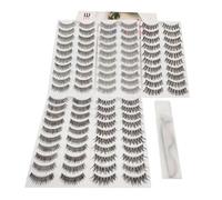 Extension Ciglia Stili incrociati e ciglia finte fatte a mano spesse naturalmente coppie set di 50 cinque ciglia Kit Laminazione Ciglia