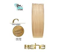 Extension clip capelli veri lisci MESCIATI Easy One Clip SHE 1 fascia 50-55 cm