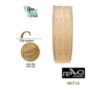 Extension clip capelli veri lisci naturali SHE Rewo Hair 27gr 50 55 cm 3 clip