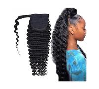 Extension Coda Di Cavallo Capelli Umani Onda Profonda Estensione Coda Di Cavallo Per Donne Nere, Coda Di Cavallo Avvolgente Con Pasta Magica Clip In Onda Estensioni Dei Capelli Coda Di Cavallo Pezzi