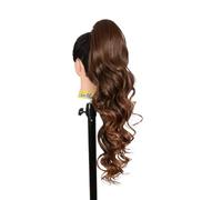Extension Coda Di Cavallo con coulisse | Facile da applicare | Look naturale 100% | Capelli Lisci, ricci ed ondulati da 90cm, 70 cm, 50cm (T-30 Castano scuro degradee, 70cm, Ondulati)