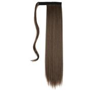 Extension Coda Di Cavallo Liscia Sintetica Lunga 22 Pollici - Resistente Al Calore, Stile Avvolgente Per Capelli Da Donna