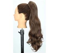 Extension Coda Di Cavallo Liscia Sintetica Lunga 24 Pollici Con Clip A Artiglio - Resistente Al Calore, Onda, Finta Parrucca