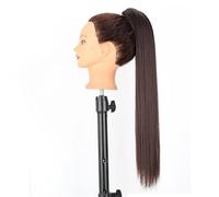 Extension Coda Di Cavallo Liscia Sintetica Lunga 24 Pollici Con Clip A Artiglio - Resistente Al Calore, Onda, Finta Parrucca