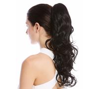 Extension Coda Di Cavallo Lunga Leggermente Riccia Wetlook Nera 45