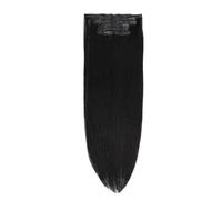 Extension con clip Edge, capelli umani veri, 7 pezzi, extension con clip senza cuciture, capelli Remy, trama invisibile in PU, lisci(Jet Black,18 inch)