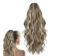 Extension Dei Capelli Per Coda Di Cavallo | Pezzi Di Codino Ondulato Con Pinza Ad Artiglio - Trama Di Capelli Naturale E Lunghi - Per Donne Costume Cosplay Festa Viaggio Quotidiano Riunione Spettacolo