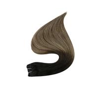 Extension Di Capelli Umani Con Trama, Da Cucire, Lisci Come La Seta, Doppia For Salone Facile Da Usare(16 inches,1B 6 27)