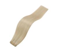 Extension Di Capelli Umani Con Trama, Da Cucire, Lisci Come La Seta, Doppia For Salone Facile Da Usare(18 inches,60 Platinum Blonde)