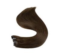 Extension Di Capelli Umani Con Trama, Da Cucire, Lisci Come La Seta, Doppia For Salone Facile Da Usare(16 inches,4 Medium Brown)
