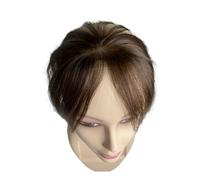 Extension di capelli veri e naturali umani, con clip, invisibili, in pizzo svizzero, extension per capelli da donna, per diradare i capelli (marrone scuro)