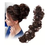 Extension e pezzi di capelli dall'aspetto naturale European and American cross-border wig accessories Messy Scrunchie Messy bun Hair accessories Wave Hair bun Extension per coda di cavallo con clip in