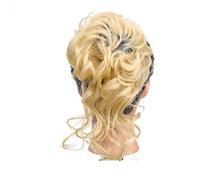 Extension e pezzi di capelli dall'aspetto naturale Fasce for capelli soffici e anti-arricciamento for uno styling raccolto senza sforzo Extension per coda di cavallo con clip in capelli(Gold)