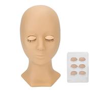 Extension Extension Extension Head Testa Silicone Testa di allenamento con occhi sostituibili per l'allenamento di bellezza e la pratica (Colore della pelle a occhio singolo)