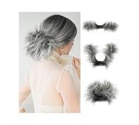 Extension Extension for capelli sintetici con chignon spettinato, corto, liscio naturale, con clip e pettine laterale per Donna Ragazze(1B-171T60)