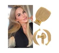 Extension Extension for capelli umani lisci sfusi for trecce pre-colorate 16# biondo cenere senza trama Remy Capelli Intrecci(22 Inch)