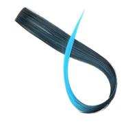 Extension For Capelli Colorati Con Mèches Arcobaleno Lunghe E Lisce Sintetiche Da 22" Clip In Un Unico Pezzo, Sfumate Rosa, Viola, Verde Giallo Comode E Pratiche(63H)