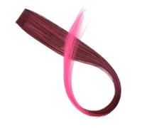 Extension For Capelli Colorati Con Mèches Arcobaleno Lunghe E Lisce Sintetiche Da 22" Clip In Un Unico Pezzo, Sfumate Rosa, Viola, Verde Giallo Comode E Pratiche(58H)