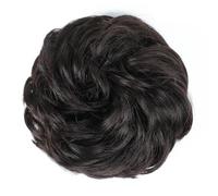 Extension for capelli con chignon spettinato, elastico sintetico, riccio, ondulato, chignon, scrunchies, ciambella, for donna(C)