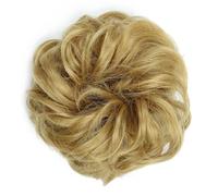 Extension for capelli con chignon spettinato, elastico sintetico, riccio, ondulato, chignon, scrunchies, ciambella, for donna(T)