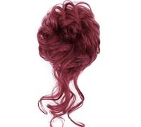 Extension for capelli con chignon spettinato, elastico sintetico, riccio, ondulato, chignon, scrunchies, ciambella, for donna(P2)