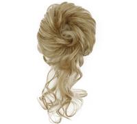 Extension for capelli con chignon spettinato, elastico sintetico, riccio, ondulato, chignon, scrunchies, ciambella, for donna(C2)
