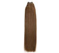 Extension for capelli con clip senza cuciture, capelli umani lisci vergini brasiliani a testa intera for donne nere, 8 pezzi con 18 clip, 120 grammi for le donne Hair Extensions(Light brown,20inch)