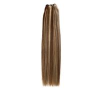 Extension for capelli con clip senza cuciture, capelli umani lisci vergini brasiliani a testa intera for donne nere, 8 pezzi con 18 clip, 120 grammi Facile installazione e rimozione(Brown to Caramel B