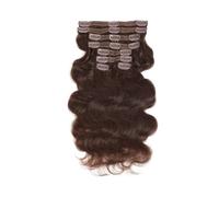 Extension for capelli con clip senza cuciture, capelli umani veri, onde del corpo for donne, punte spesse con bordo invisibile, 110 g, 8 pezzi di extension Veloci da indossare(20inch)