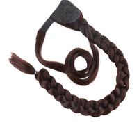 Extension for capelli con coda di cavallo intrecciata sintetica resistente al calore, con clip avvolgente lunga 36 pollici(#4)