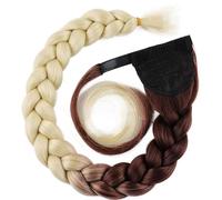 Extension for capelli con coda di cavallo intrecciata sintetica resistente al calore, con clip avvolgente lunga 36 pollici(B39)