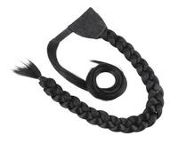 Extension for capelli con coda di cavallo intrecciata sintetica resistente al calore, con clip avvolgente lunga 36 pollici(#1B)
