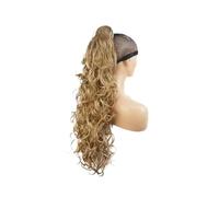 Extension For Capelli Con Coda Di Cavallo Riccia Lunga 32" Con Clip E Artiglio, Parrucchino Sintetico Da 270 G Con Clip A Mascella/artiglio per l'uso quotidiano(Golden Blonde)